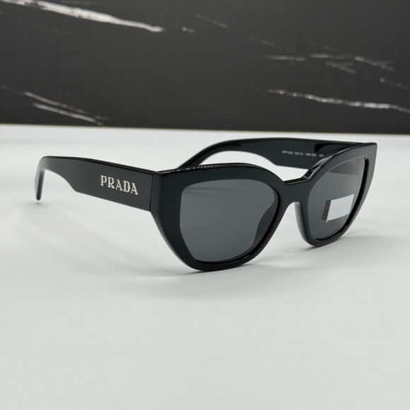 NEW PRA09S 1AB5S0 PRADA WOMEN SUNGLASSES SPR A09 1AB5S0 BLACK PRADA PR A09S - Picture 5 of 11